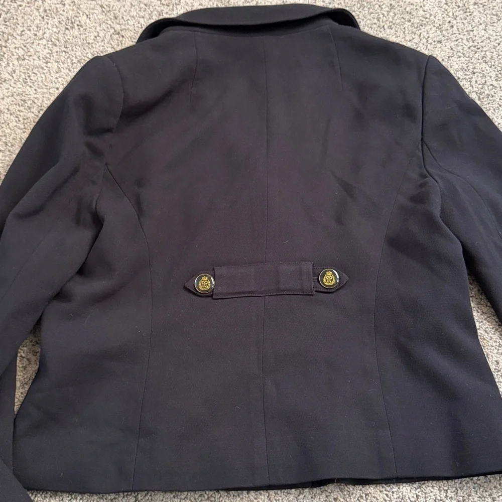 Cabi black blazer with gold detail buttons size 6